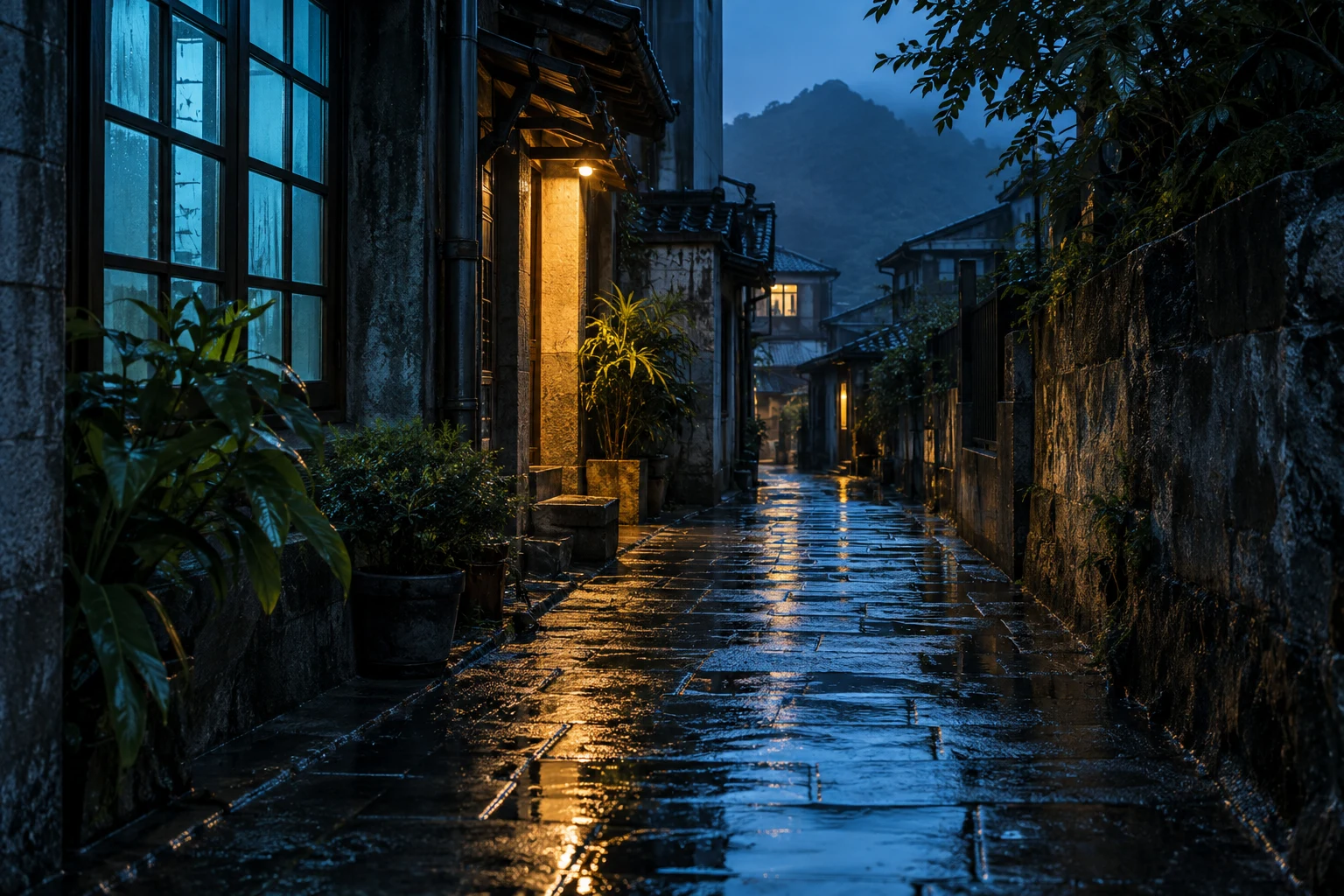 雨巷的藍